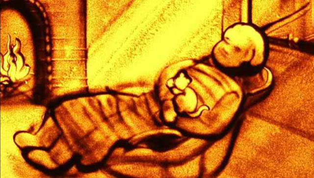 沙画《重阳节》，献给天下所有的父母长辈