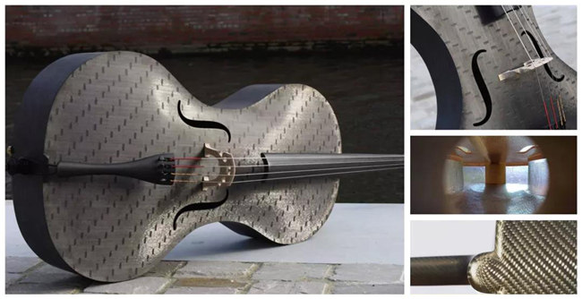 复合材料乐器--用碳纤维,玻璃纤维,亚麻纤维制成的大提琴