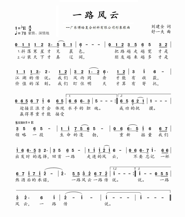 广东博皓企业之歌《一路风云》