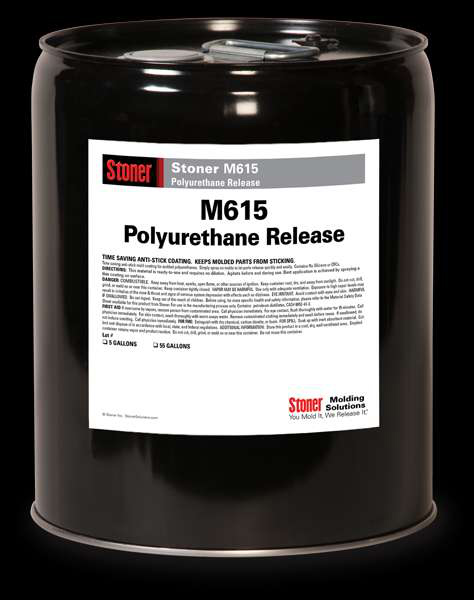 Stoner M615 聚氨酯脱模剂 是一种多功能，无硅酮脱模剂，旨在释放硬质泡沫和铸塑聚氨酯，也可以提供模内涂层的优异结果。