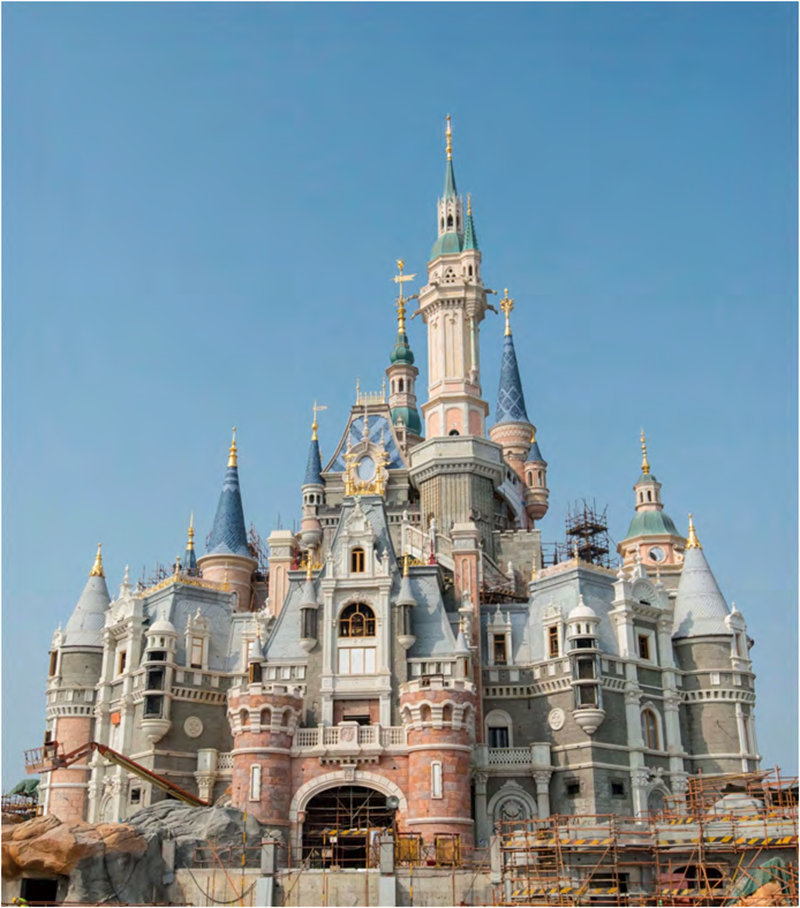 AOC力联思阻燃树脂应用案例：上海迪士尼乐园城堡、主题造型