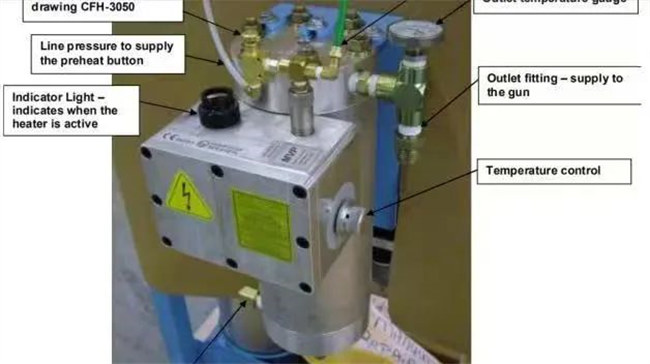 广东博皓 美国MVP树脂纤维喷射设备的加温器装置