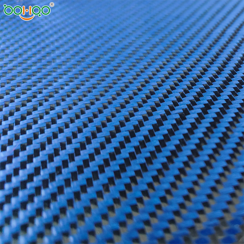 新型复合纤维布 碳纤维芳纶混编布 高性能玻纤/碳纤/芳纶纤维复合编织布 颜色纹路花式可定制 体育用品/汽车用复合材料纤维布  -2