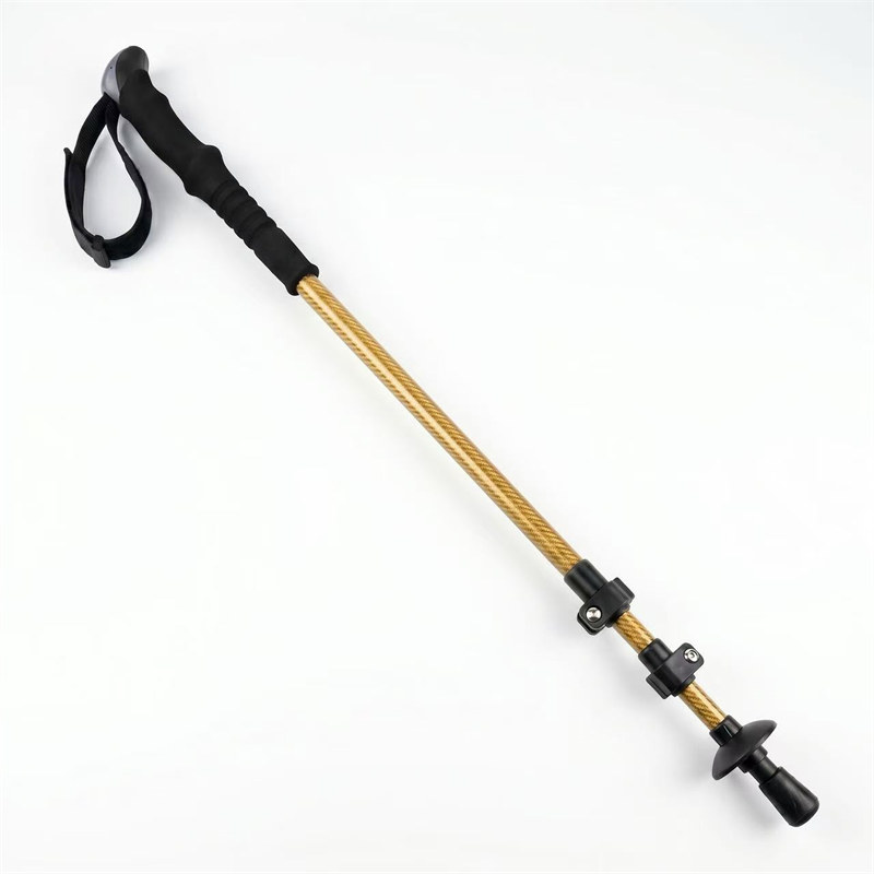 博皓 C3K碳纤维登山杖 超轻186g 两节伸缩 户外徒步手杖 便携减震爬山杖防滑  -4