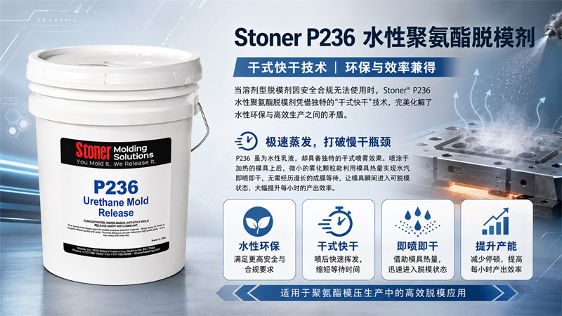 美国Stoner聚氨酯脱模剂P236 聚氨酯热模具脱模剂水性半永久脱模剂乳液 非溶剂型脱模剂 TDI和MDI浇注型聚氨酯脱模剂