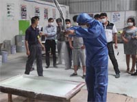 FRP设备演示--第七期广东博皓玻璃钢模具制作培训班