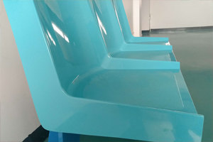 玻璃钢座椅模具 FRP复合材料三人椅/餐桌椅模具多规格型号 公共场所/室内/室外用玻璃钢座椅模具原模雕刻加工定制