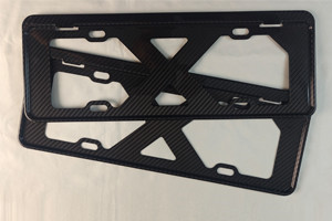 全碳纤维车牌框适合于多车型 高品质碳纤维车牌架蓝牌绿牌 碳纤复材一体成型硬壳抗压