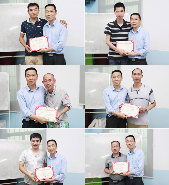 广州博皓玻璃钢模具制作培训班第五期毕业颁发毕业证书
