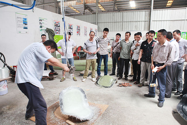 广州博皓玻璃钢模具制作培训班第五期设备演示篇