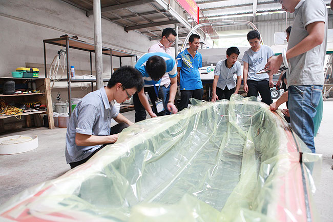 广州博皓玻璃钢模具制作培训班第五期设备演示篇