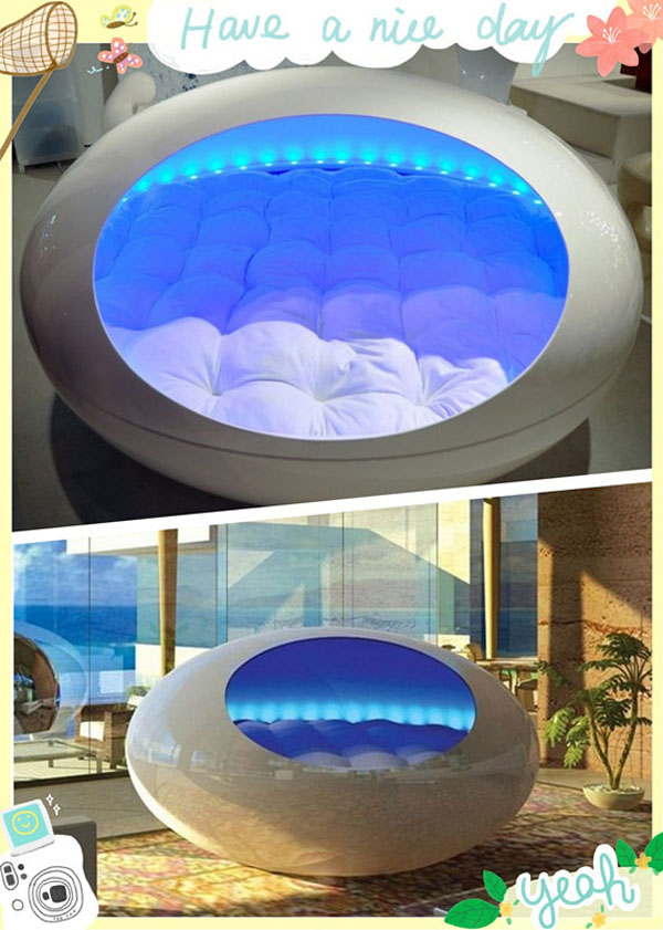 伴着音乐震动入睡！三万美金天价玻璃钢水床