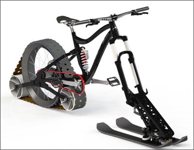 碳纤维雪地自行车