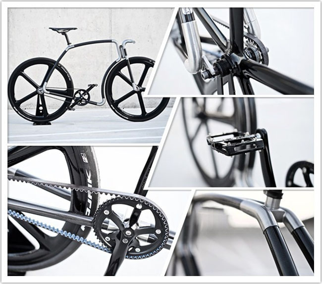 velonia推出的&rdquo;Viks&rdquo;新概念碳纤维自行车