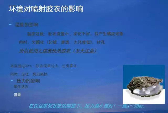 环境对喷射胶衣的影响