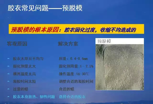 胶衣常见问题&mdash;&mdash;预脱模