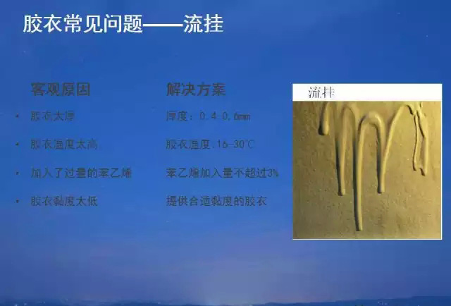 胶衣常见问题&mdash;&mdash;流挂