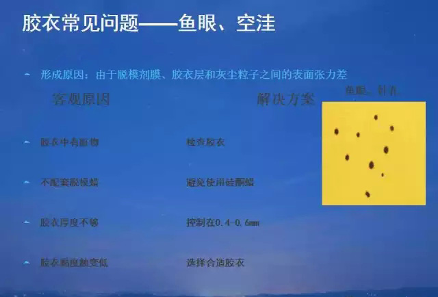 胶衣常见问题&mdash;&mdash;鱼眼、空洼