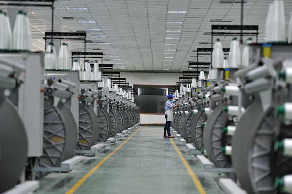 玻纤电子布生产车间