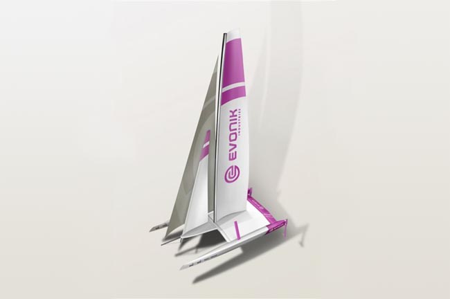 超轻复合材料水翼双体船