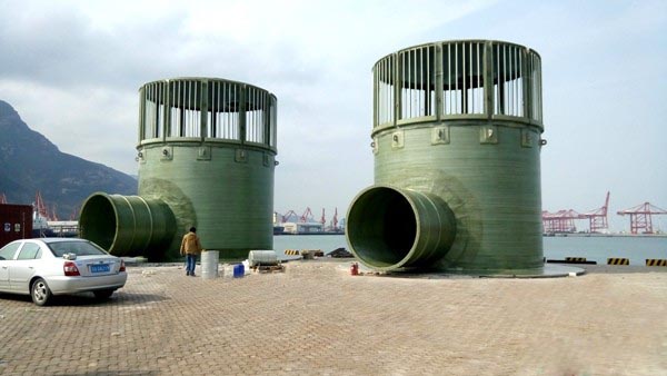 国内首个玻璃钢取水头