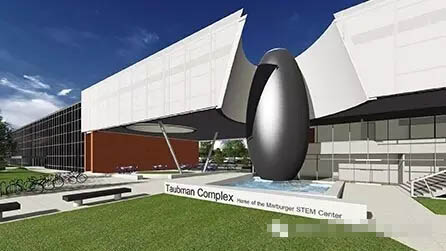 由玻璃钢复合材料建造的球形楼梯井