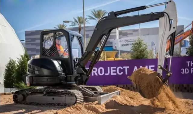 世界首款3D打印挖掘机驾驶舱采用碳纤维增强材料制造