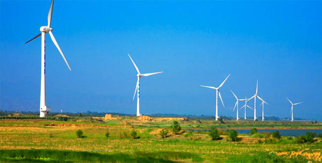 风电让天空更蓝，大地更绿